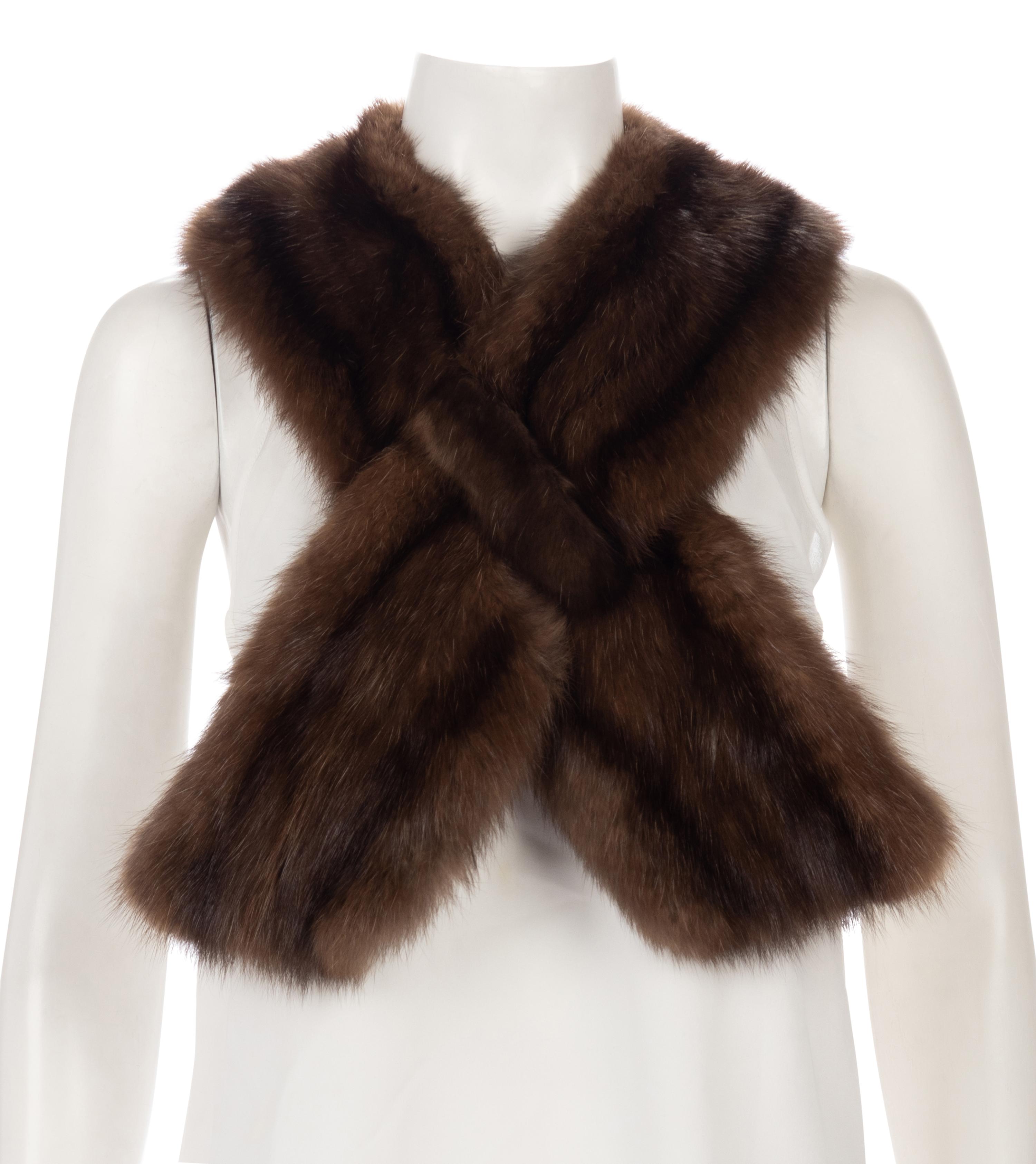 Bergdorf Goodman Sable Coat & Two Sable Collars, 1953