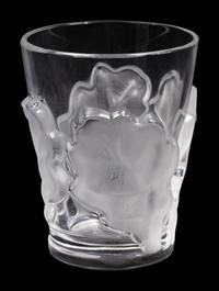 A Lalique Chene Pitcher and Eight Glasses