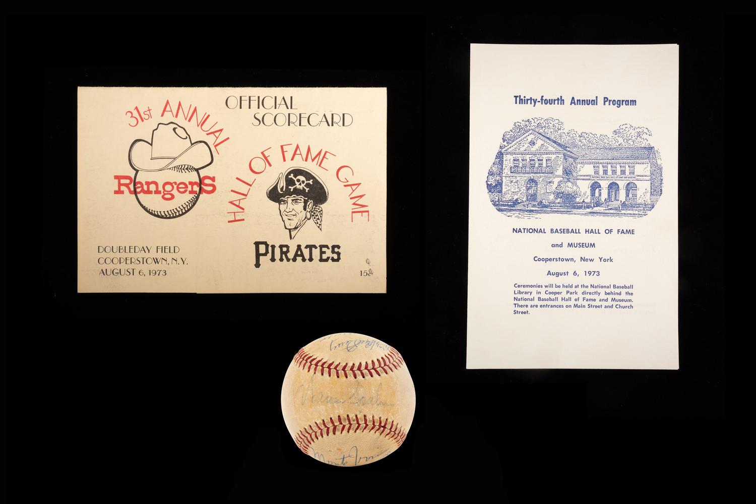 A Unique 1973 Hall of Fame Induction Weekend Signed Baseball,