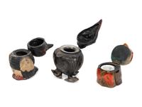 Three Bird Inkwells