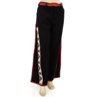Sioux Beaded Hide Legging Strips, on Naval Wool Pants