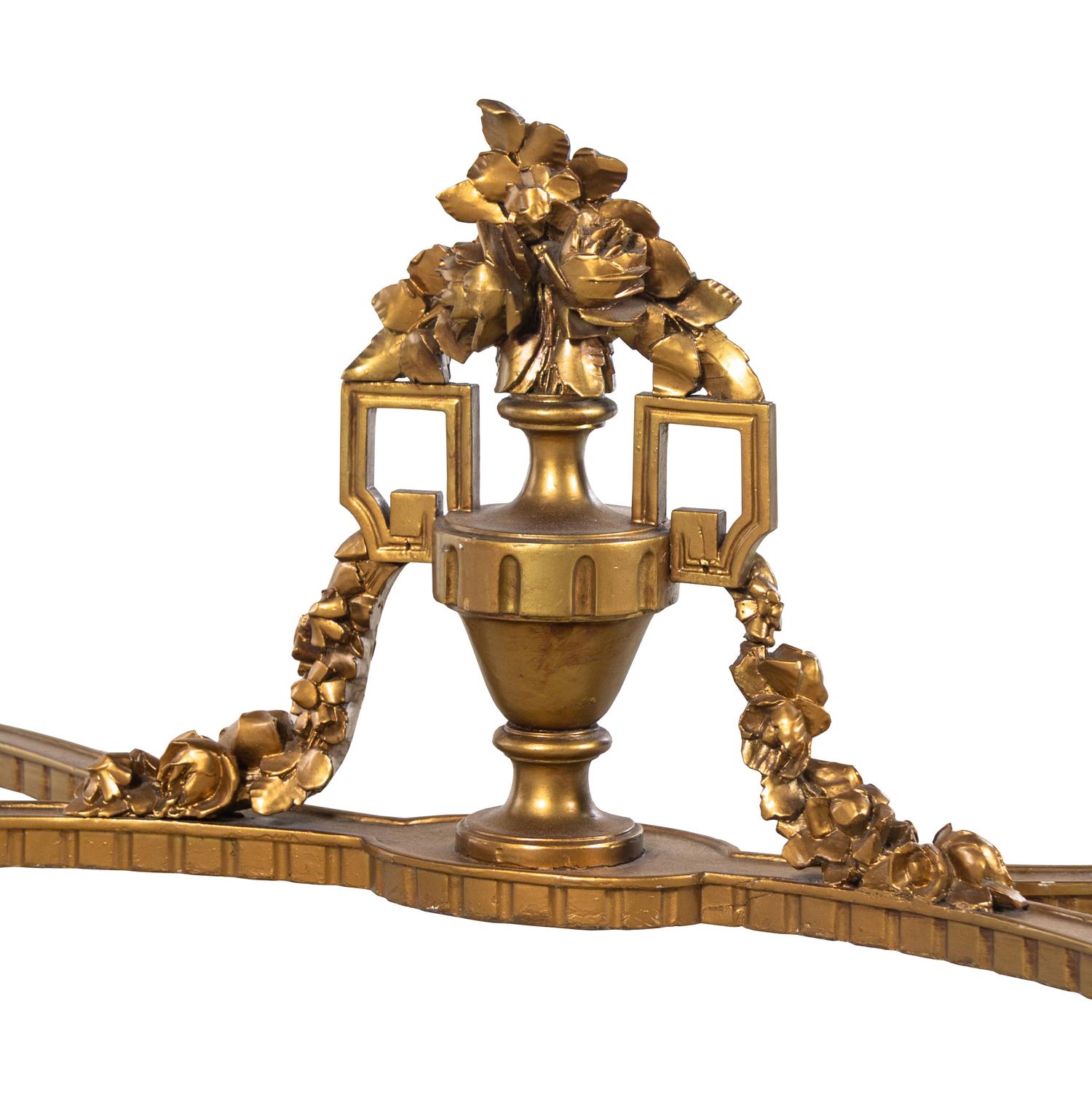 A Louis XVI Style Giltwood Marble-Top Console Table