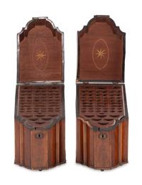A Pair of George III Mahogany Cutlery Boxes