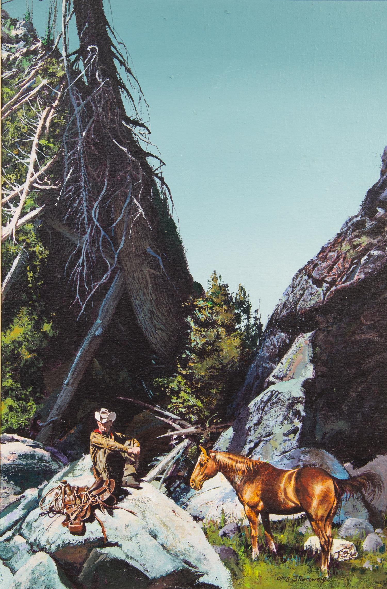 Oleg Stavrowsky, (American, b. 1927), Lazy Canyon