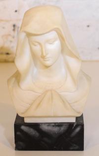 An Italian Marble Bust. Height overall 8 1/2 inches.