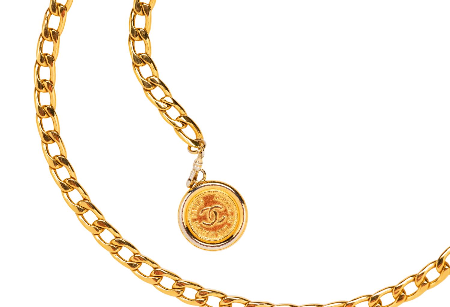 Chanel Logo Medallion Belt, 1990s