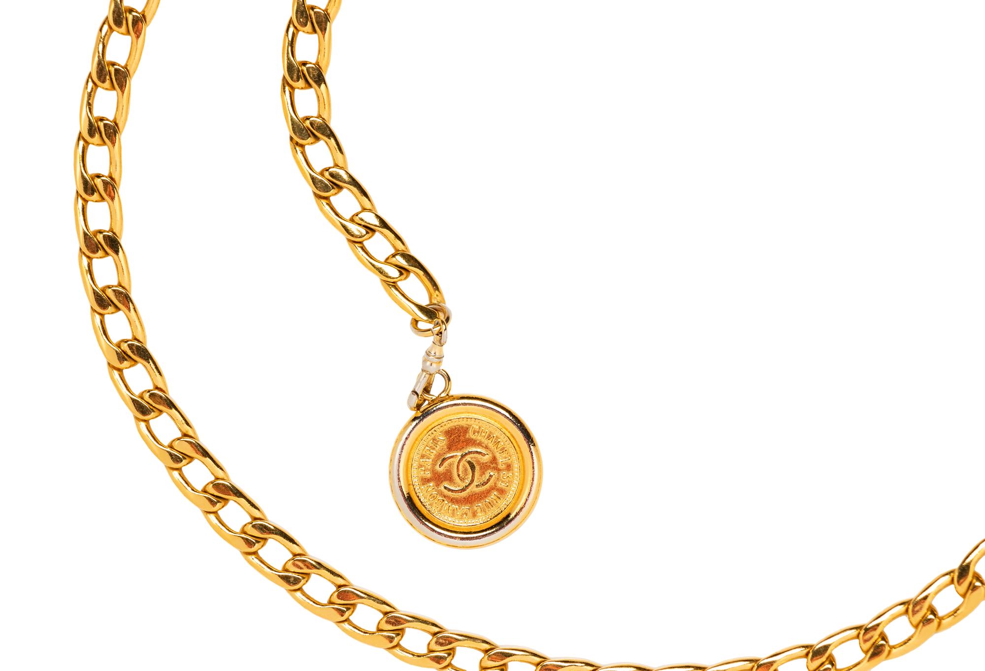Chanel Logo Medallion Belt, 1990s