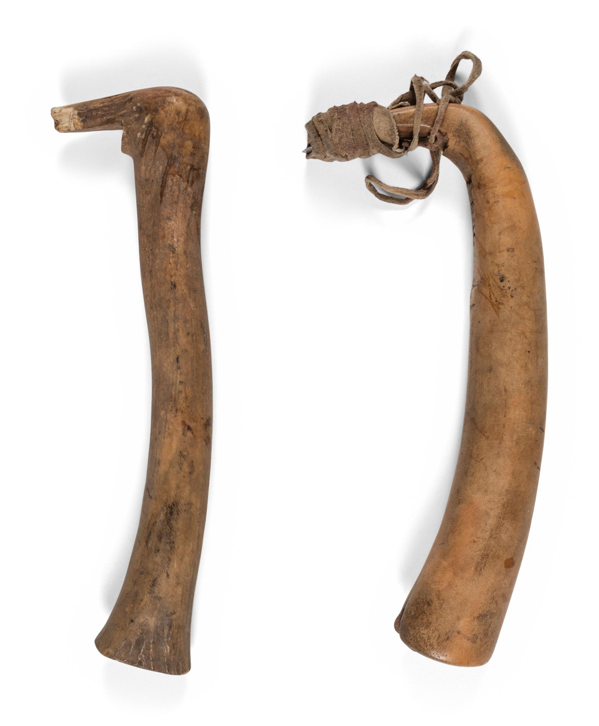 Blackfeet Elk Antler Hide Scraper