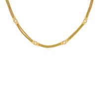 Gregg Ruth, Yellow Gold Mesh Station Necklace