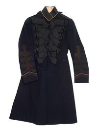 [UNIFORMS]. Repurposed military coat and trousers, ca late 1800s.