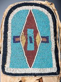 Apsáalooke [Crow] Beaded Hide Toy Cradle