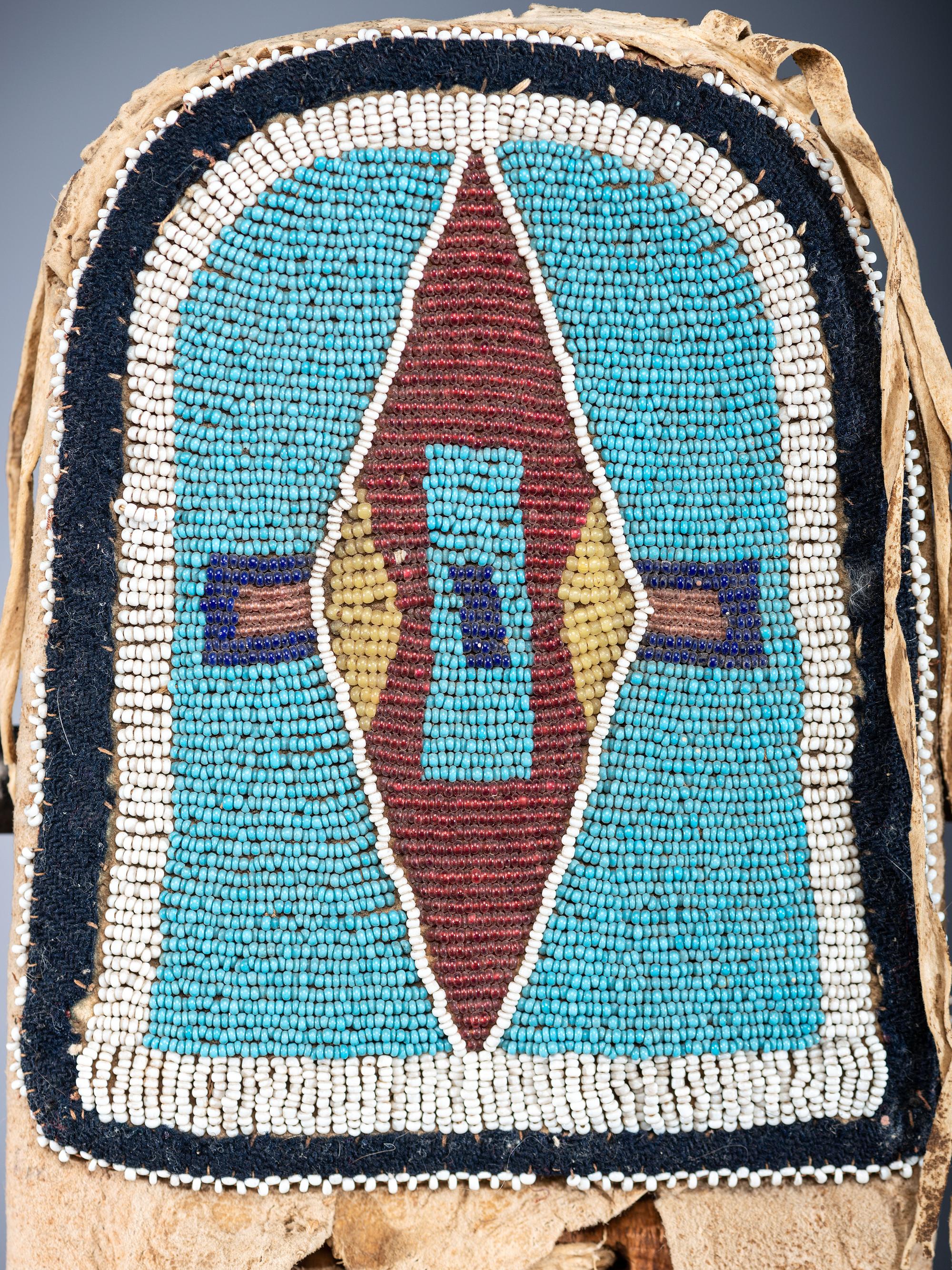 Apsáalooke [Crow] Beaded Hide Toy Cradle