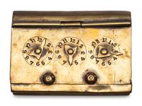Six Brass Snuff Boxes and Match Safes