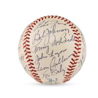 A 1945 Boston Red Sox Team Signed Autograph Baseball