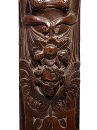 A Pair of Continental Carved Figural Pilasters