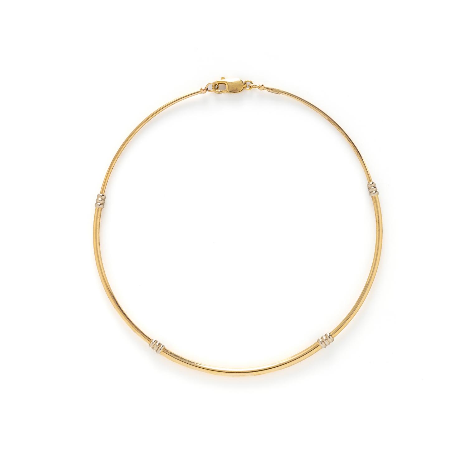 BICOLOR GOLD COLLAR NECKLACE