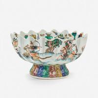 A famille verte-decorated porcelain lobed bowl probably 19th /20th Century