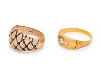 A Collection of Gold Rings,