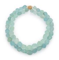 AQUAMARINE BEAD NECKLACE