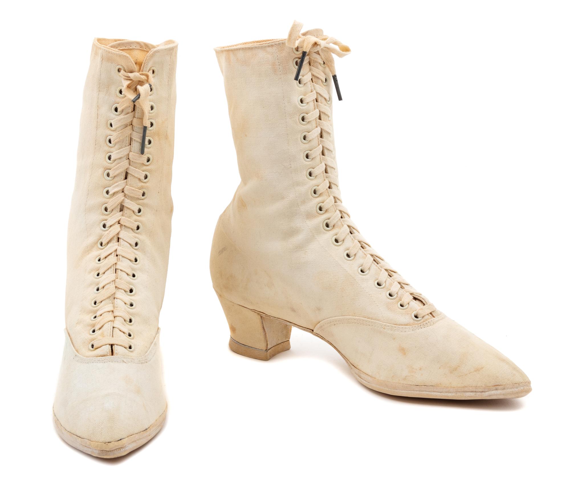 Two Pairs of Early Women's Sportswear Boots, Including Keds, c.1920