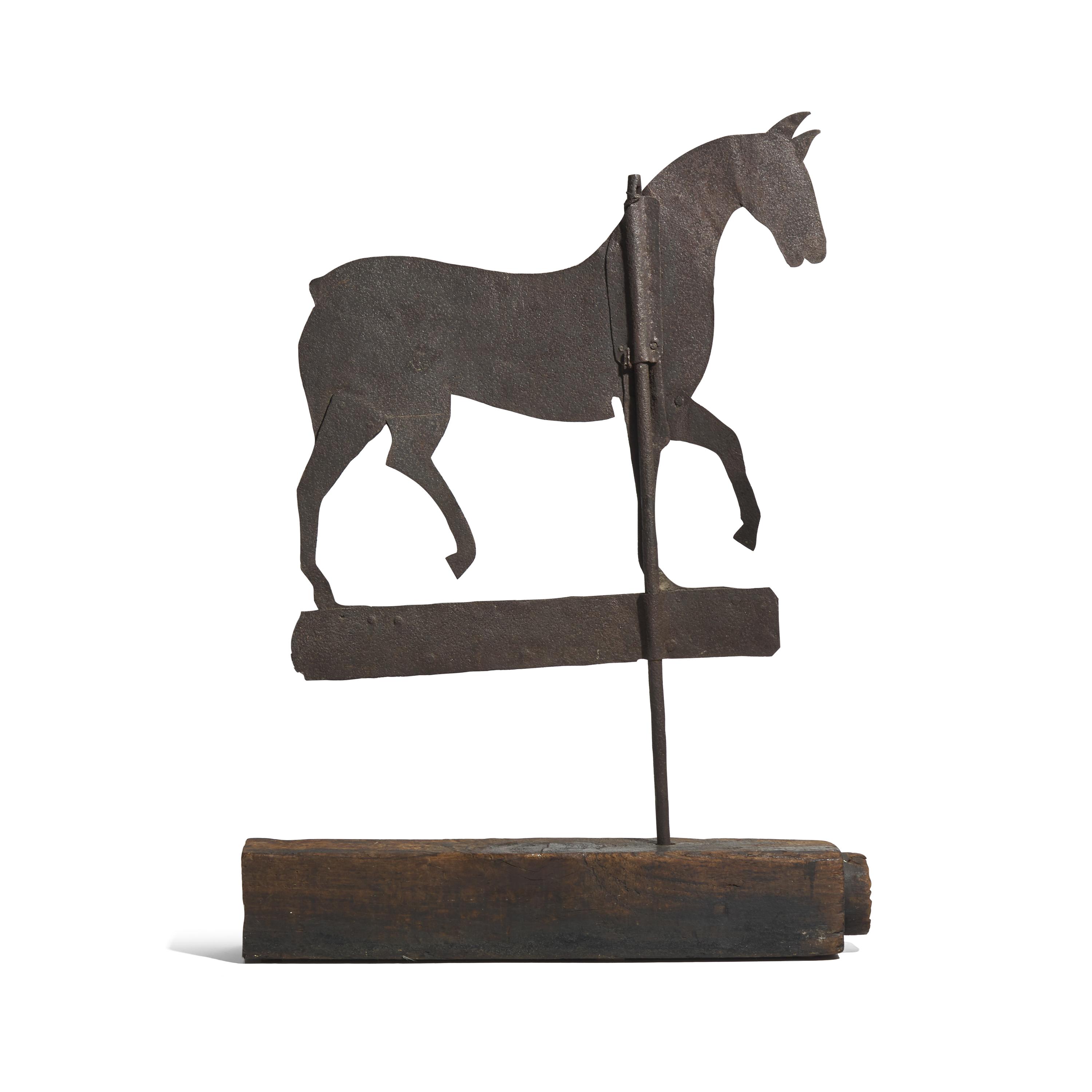 A Wrought Sheet Iron Horse Weathervane