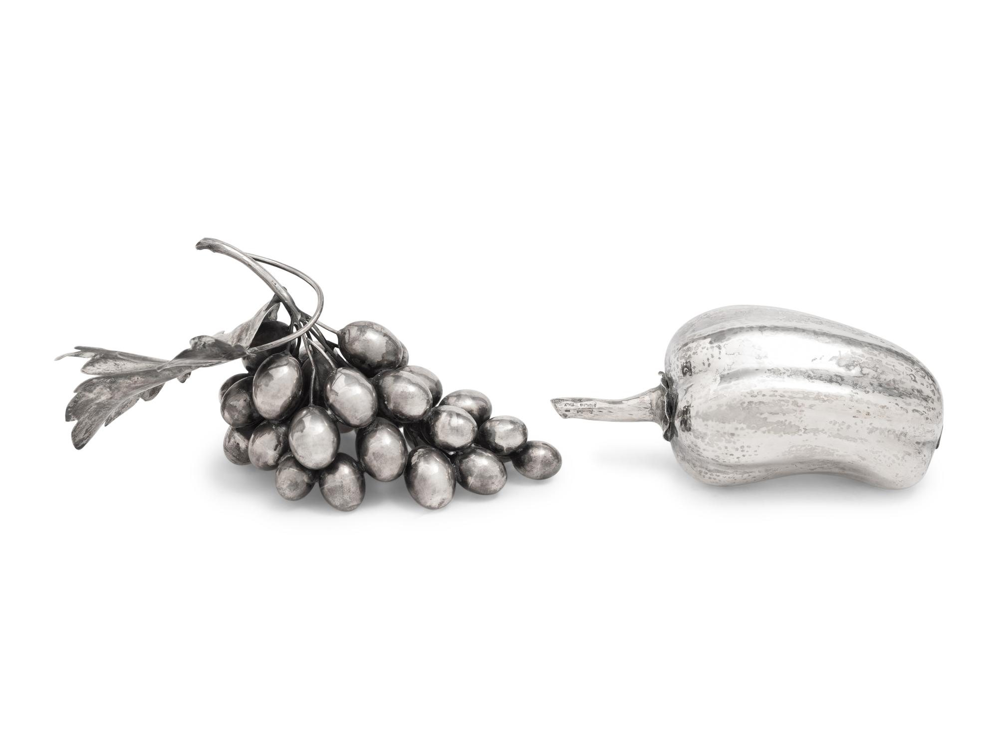 Two Buccellati Silver Fruits