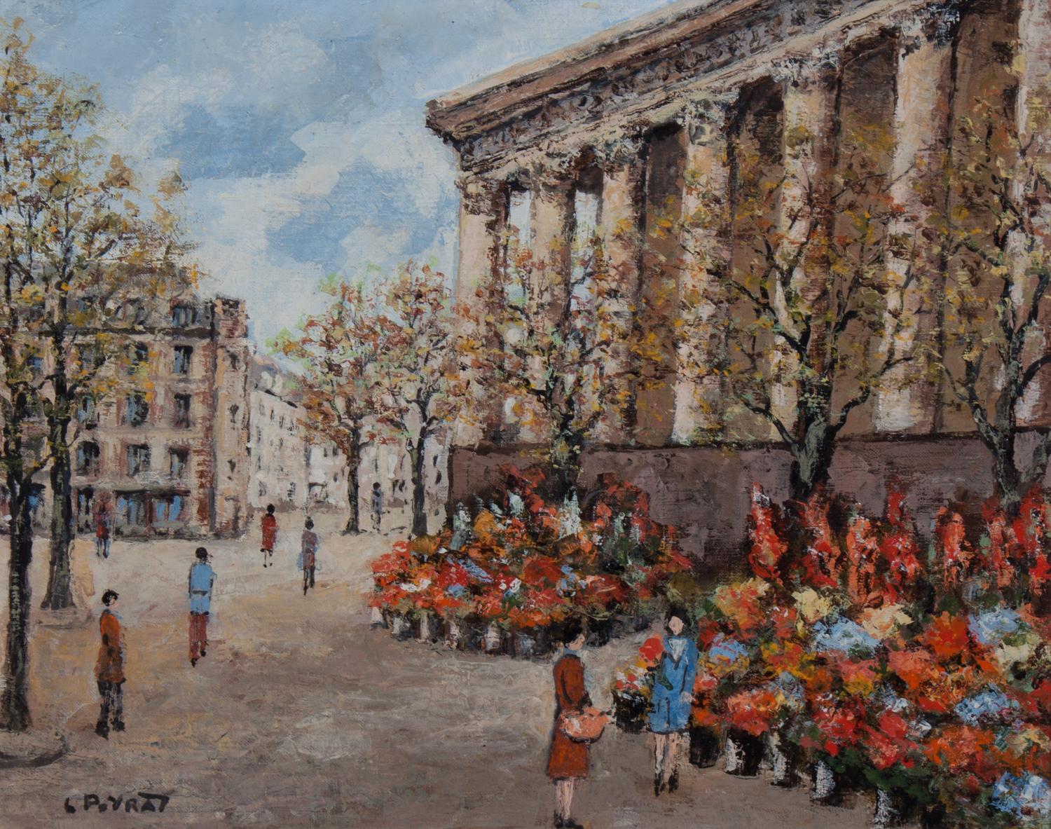 Louis Peyrat, (French, 1905-1999) , The Flower Market