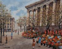 Louis Peyrat, (French, 1905-1999) , The Flower Market