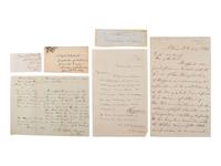 [LINCOLN, Abraham (1809-1865)]. Autographs of Lincoln friends and associates, including: