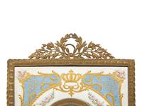 Two Continental Painted Porcelain Plaques in Gilt Metal Frames