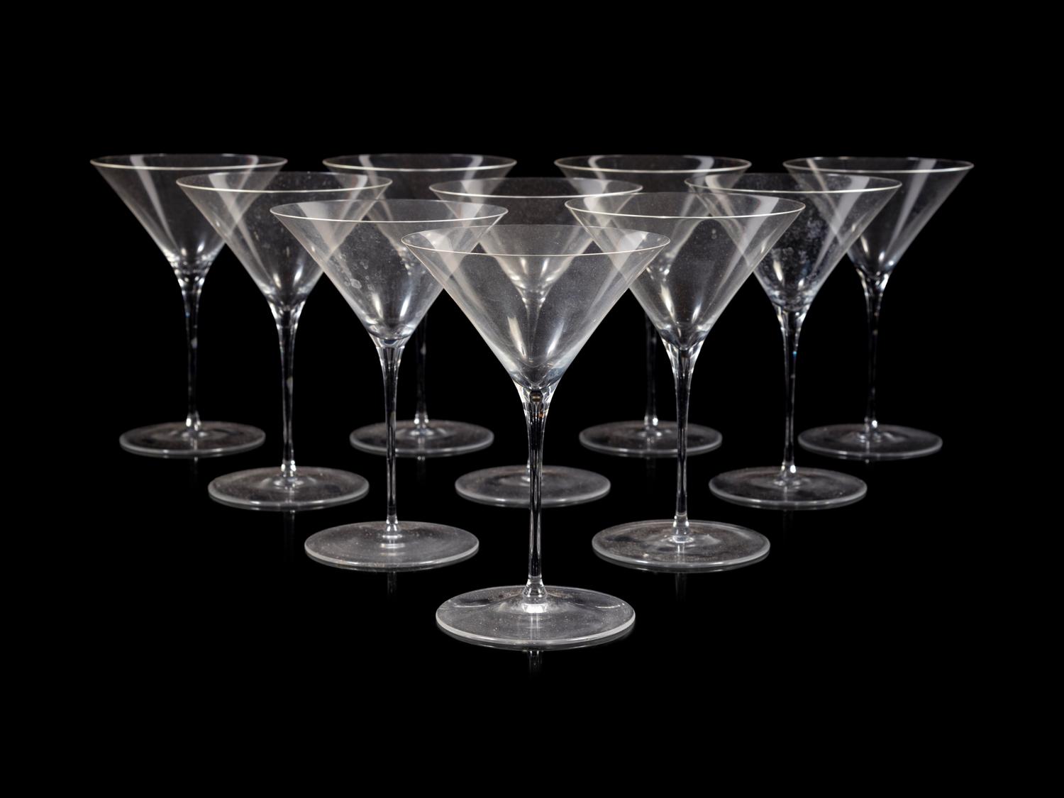 A Set of Twelve Lobmeyr Cocktail Glasses Designed by Oswald Haerdtl