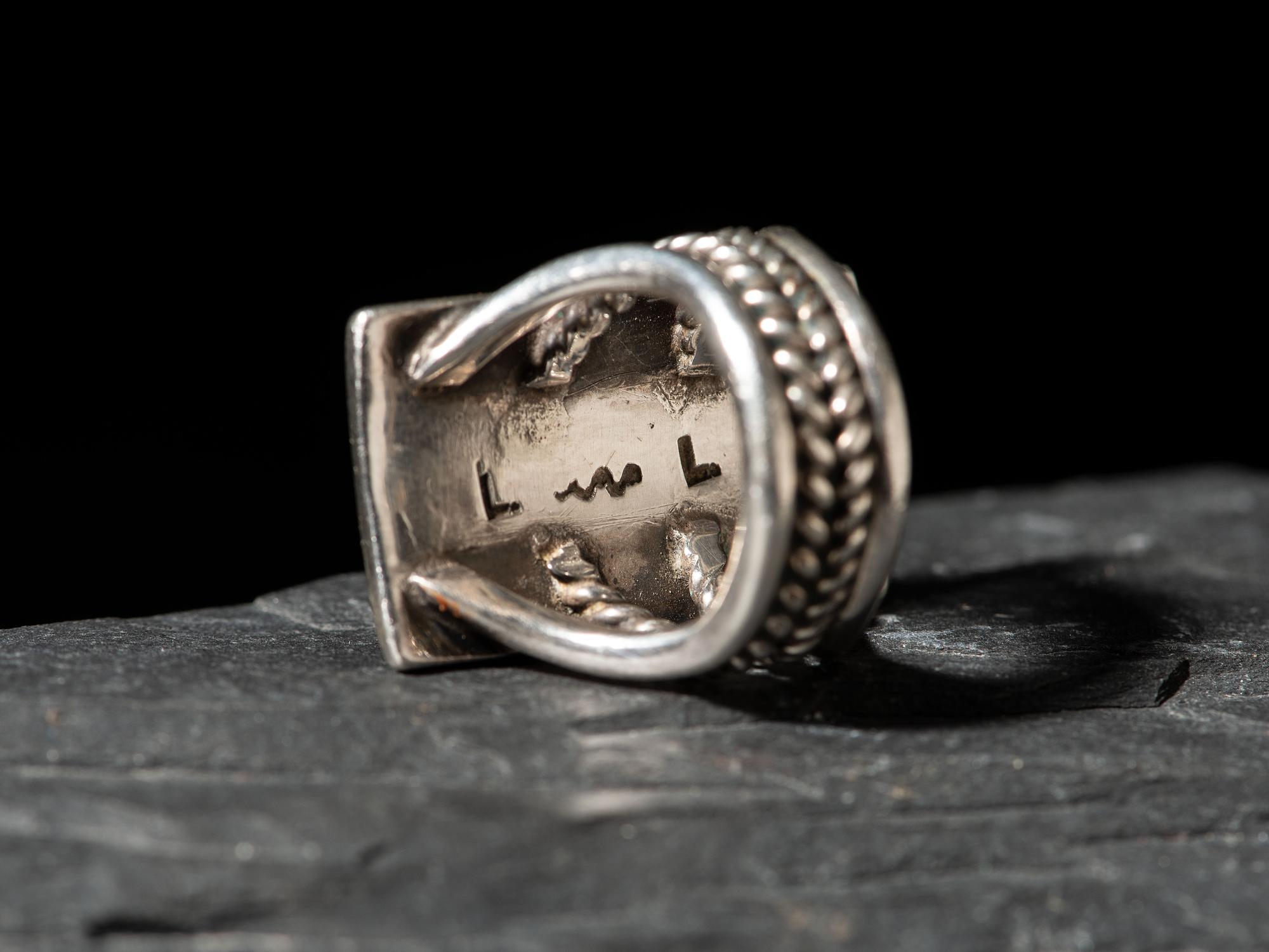 Silver and Turquoise Ketoh-style Ring