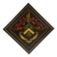 Two Modern Framed Panels Painted with Heraldic Crests