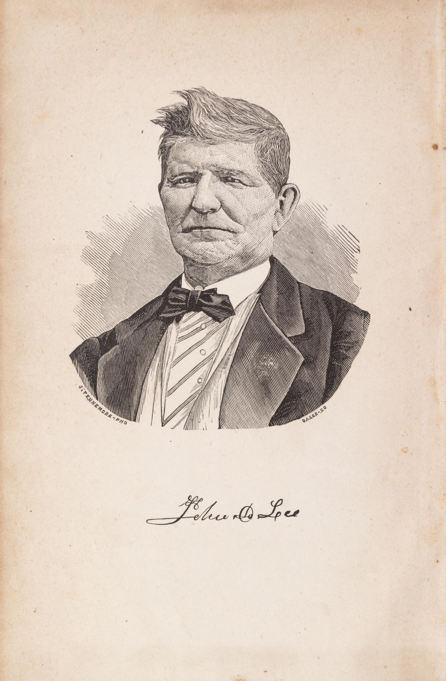 LEE, JOHN D. Mormonism Unveiled. St. Louis, 1878.