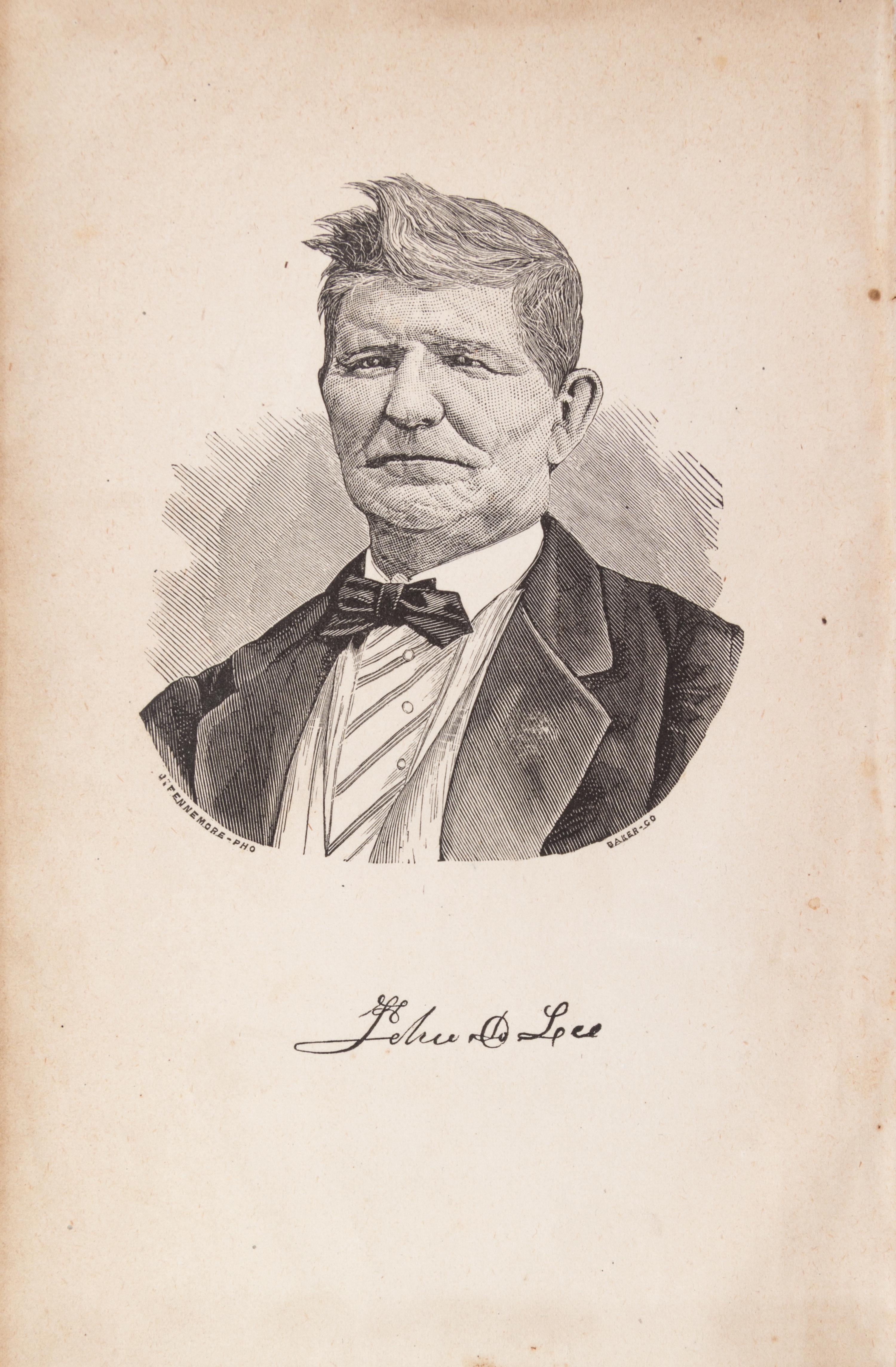 LEE, JOHN D. Mormonism Unveiled. St. Louis, 1878.