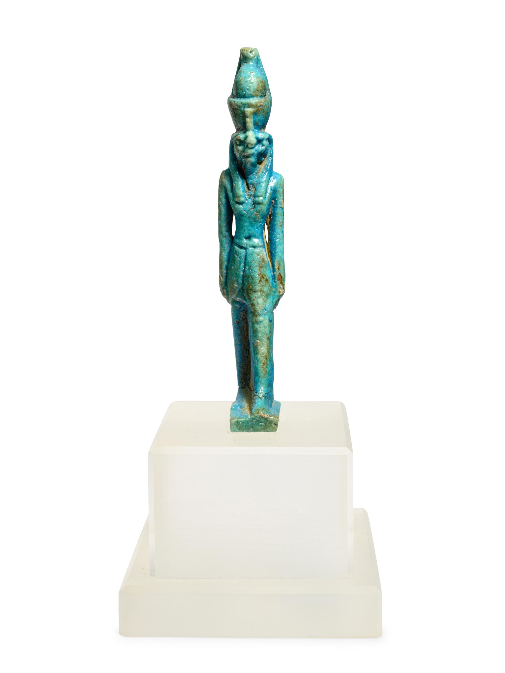 An Egyptian Faience Horus with White Crown