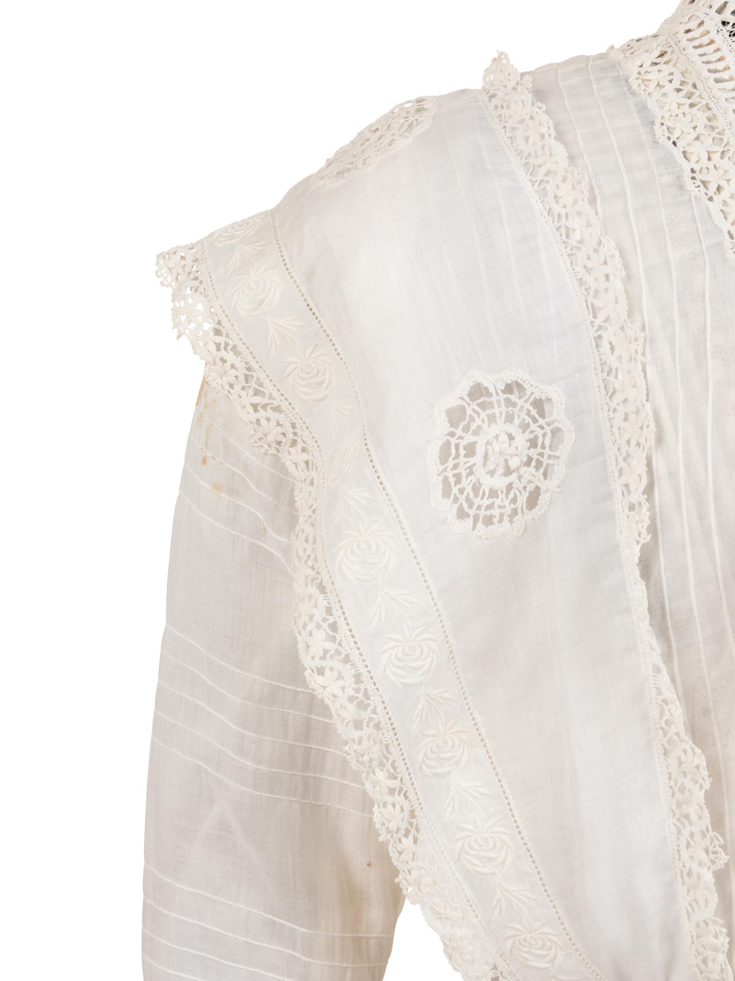 Six Edwardian Cotton Dresses: Three Day Dresses, Three Bed Jackets and Night Gowns, 1910s