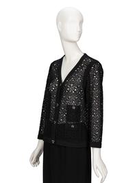 Chanel, Black Lace Knit Cardigan