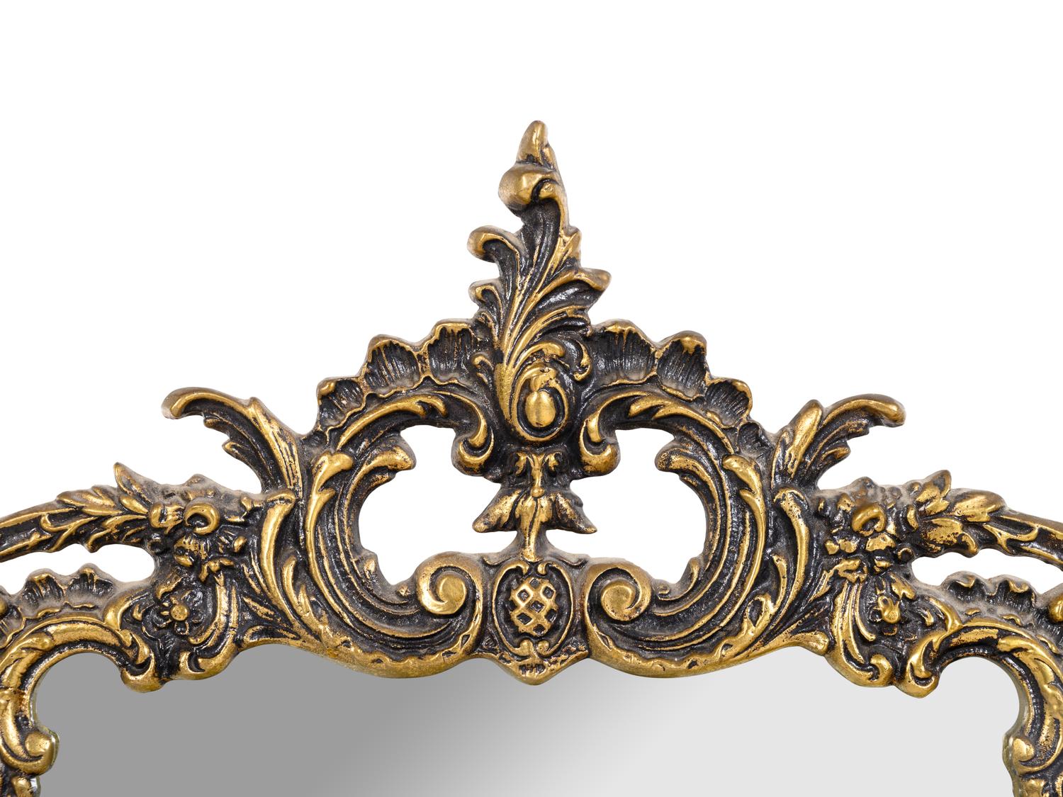 A Rococo Revival Gilt Metal Mirror