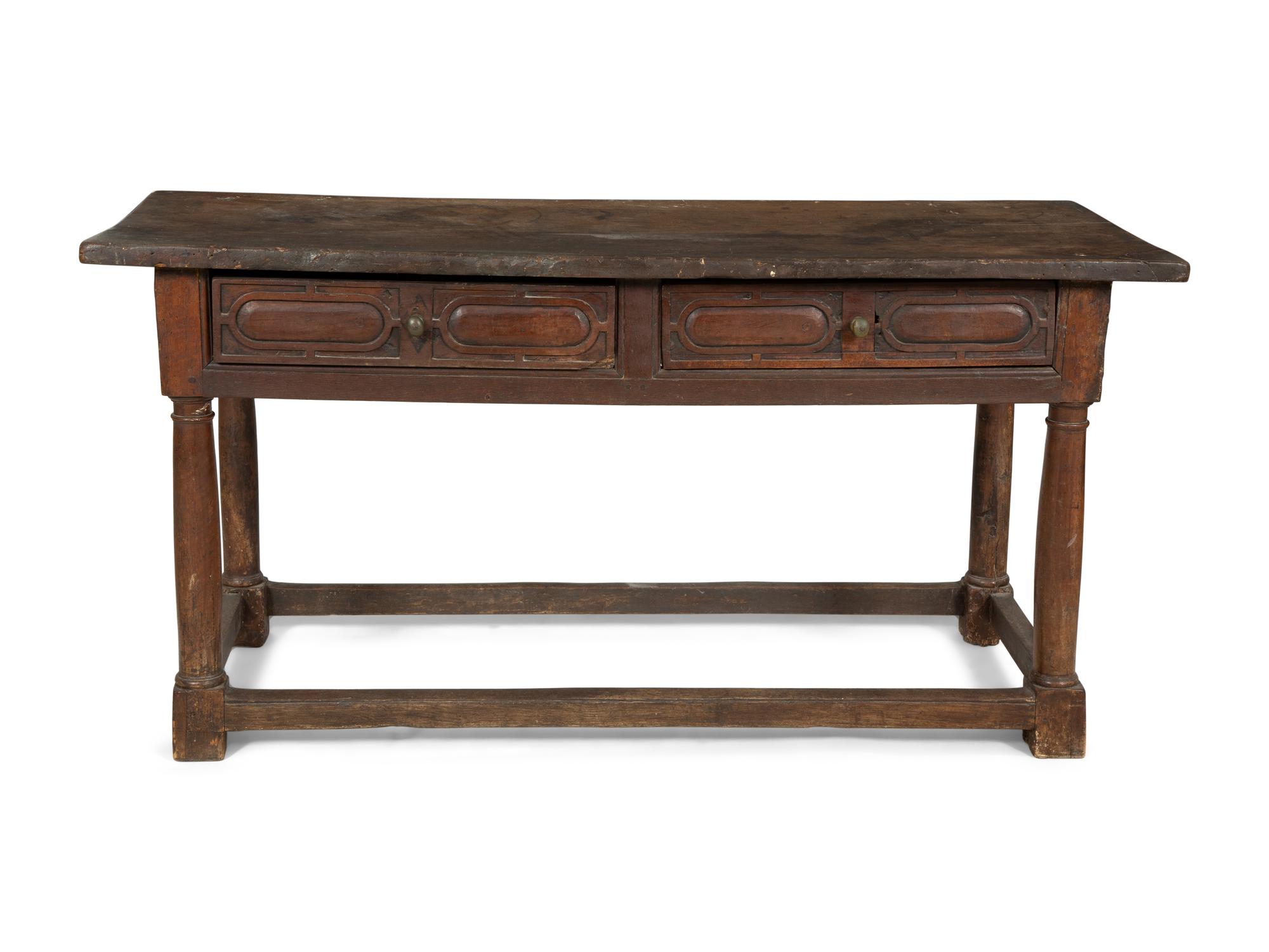 A French Provincial Walnut Farm Table
