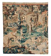 A Flemish Tapestry Fragment Height 76 1/2 x width 64 inches. — 18TH CENTURY