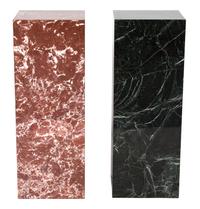 Two Marble Veneered Pedestals Height 38 x width 14 x depth 12 inches. — 20TH CENTURY