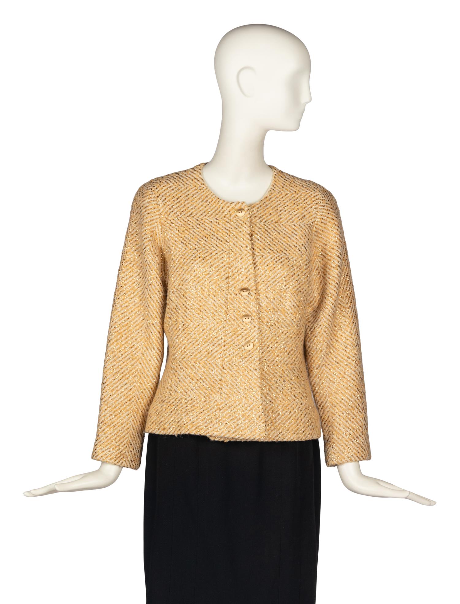 Chanel Tweed Jacket with Matching Scarf