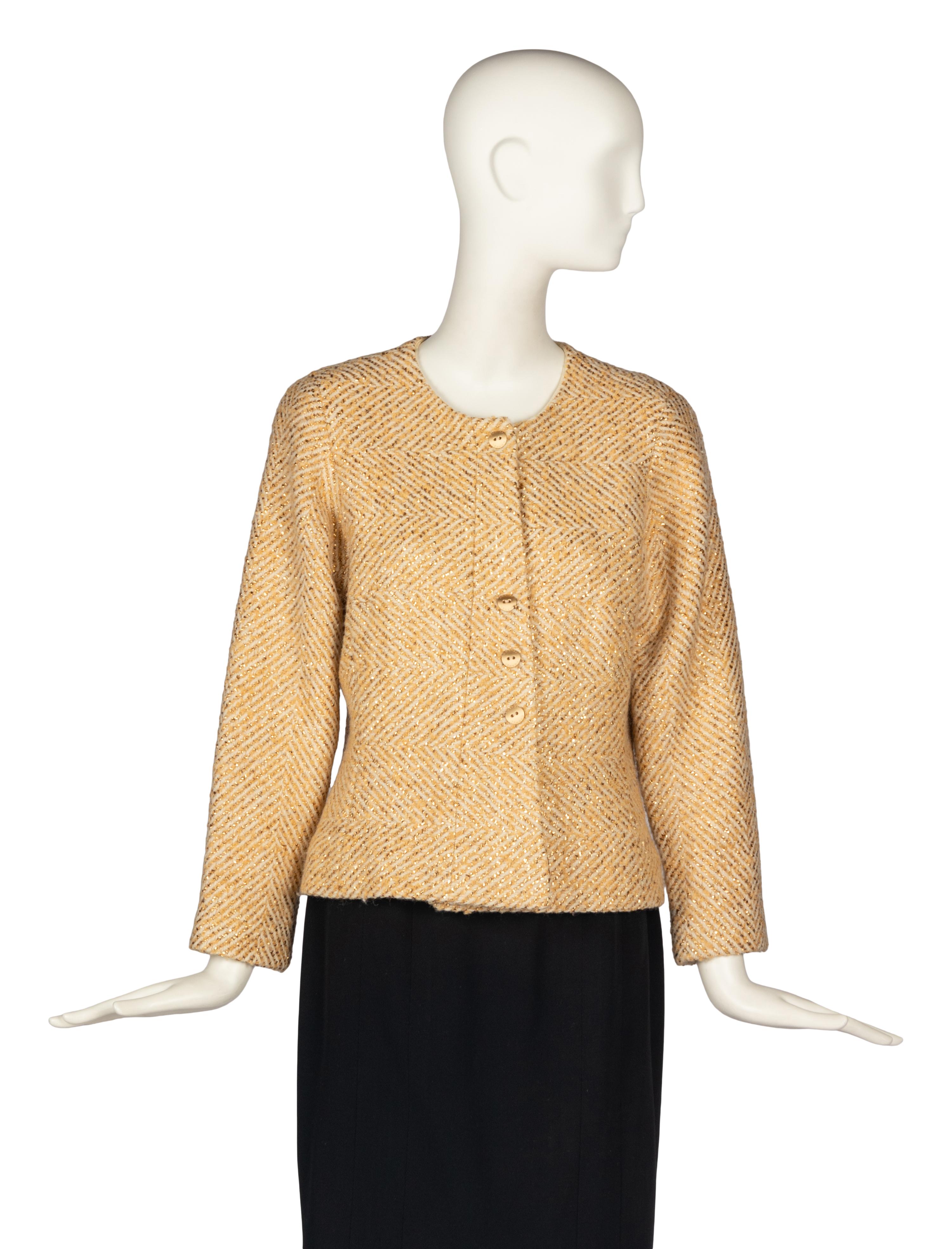 Chanel Tweed Jacket with Matching Scarf