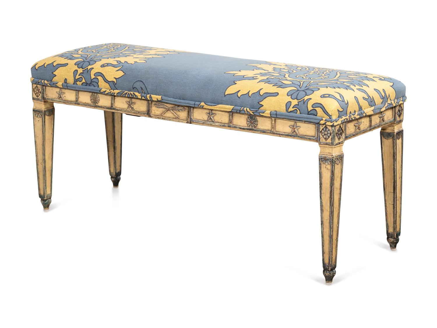 A Louis XVI Painted Bench
