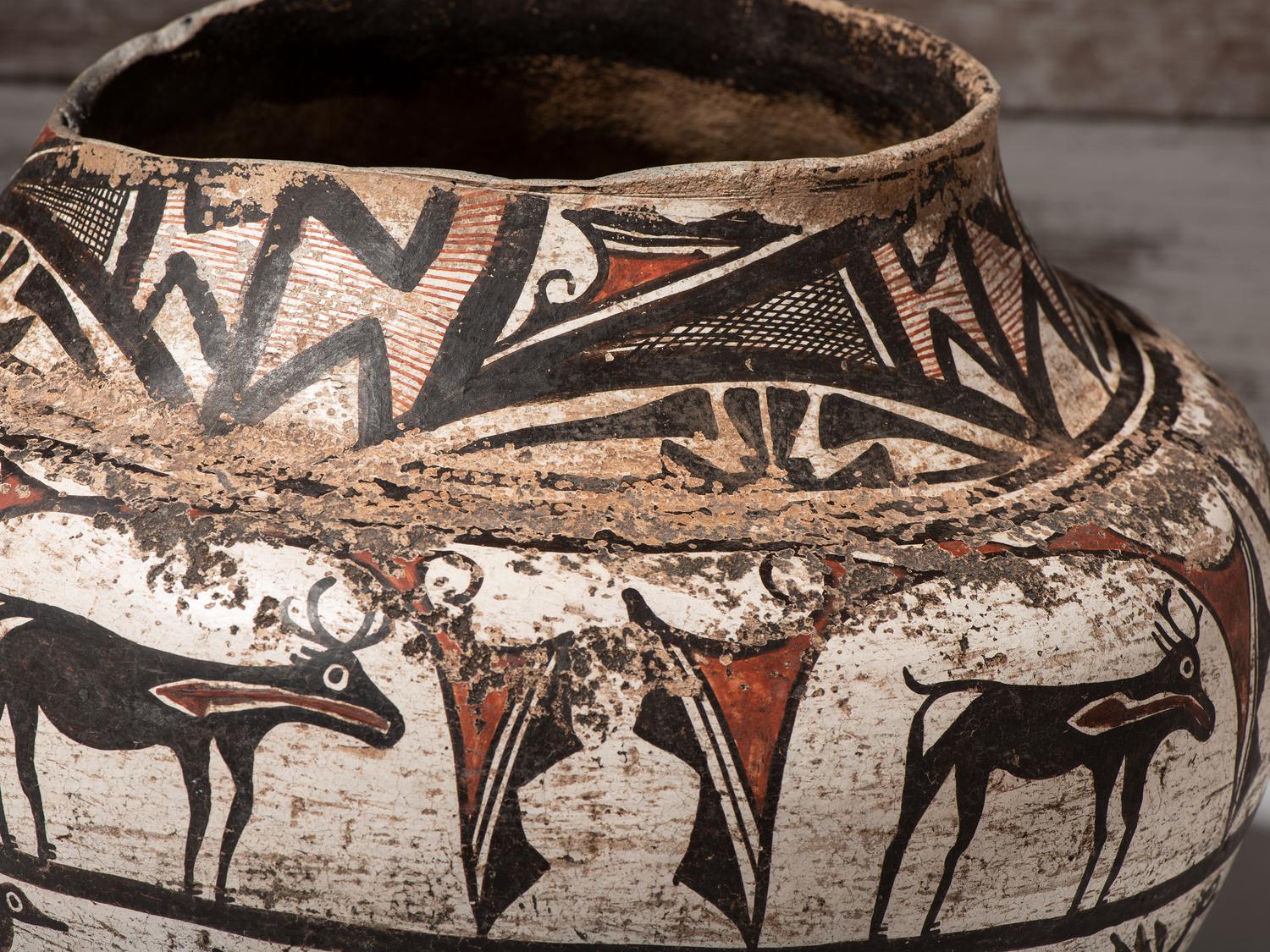 Zuni Polychrome Pottery Olla