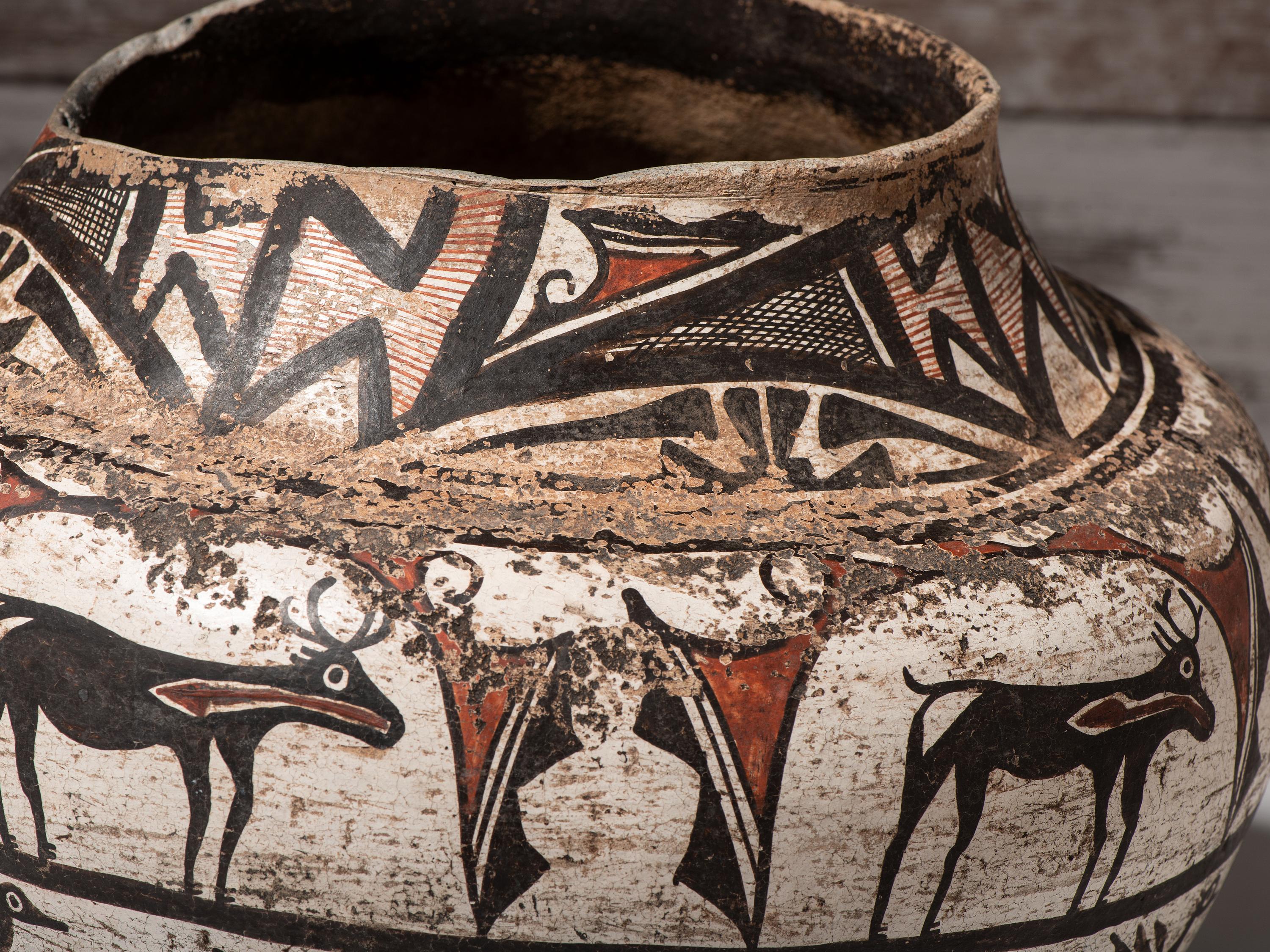 Zuni Polychrome Pottery Olla
