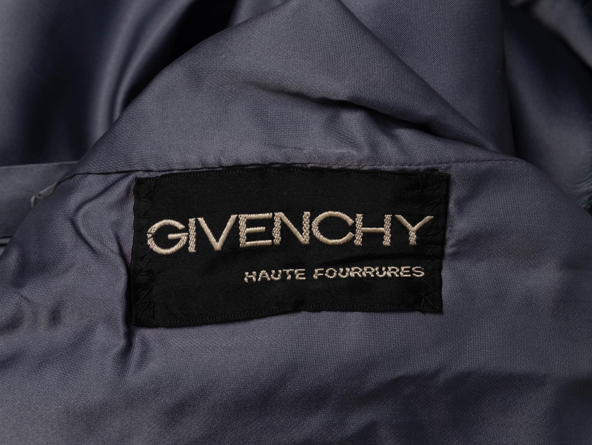 Givenchy, Red & Blue Chevron-Dyed Mink Fur Coat