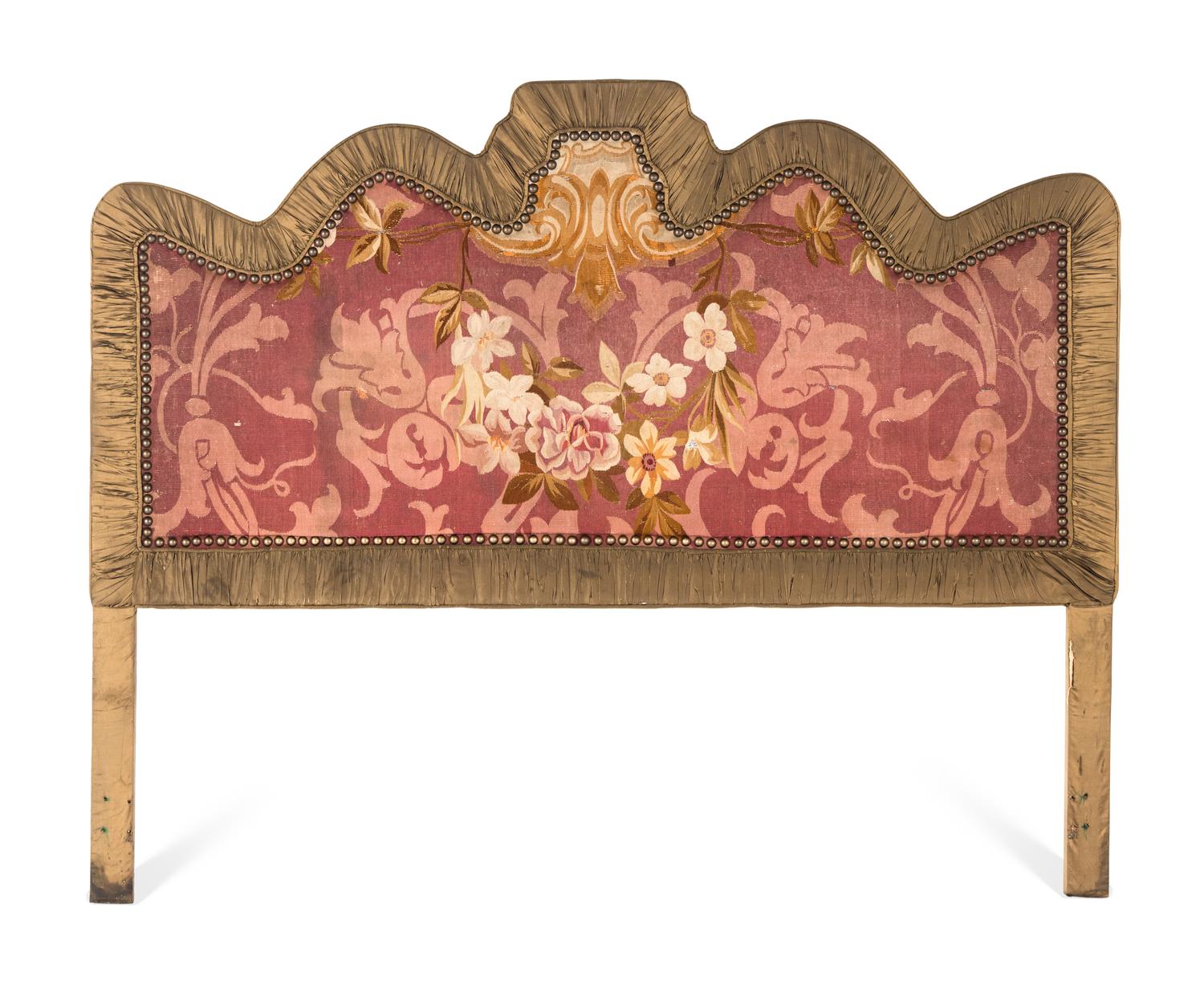 An Aubusson Tapestry-Upholstered Headboard