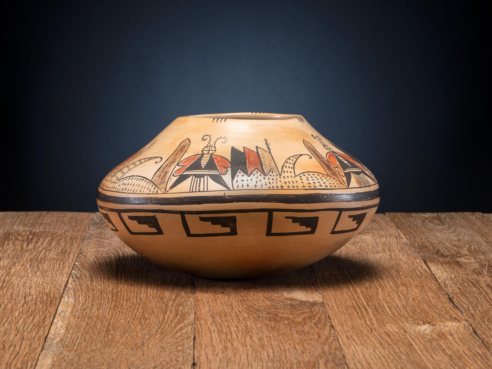 Pottery Jar, with Butterflies